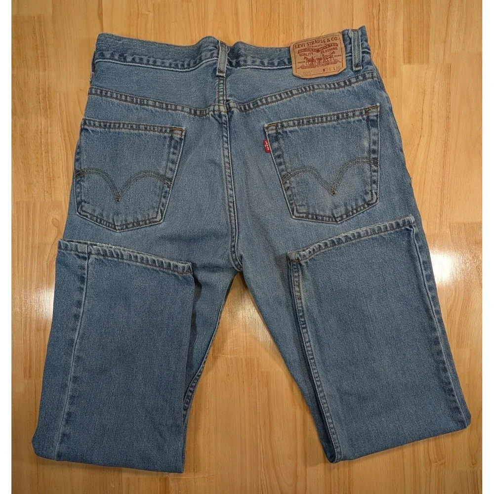 Levi's 505 Regular Fit Jeans Men 32x29 Medium Wash Cotton Denim